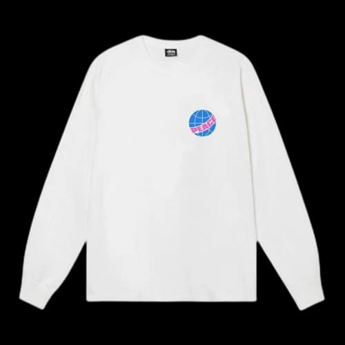 Stussy Global Peace Pigment Dyed Long-Sleeve Tee 'Natural'
