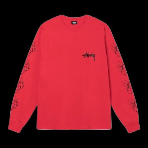 Stussy Fire Dice Long-Sleeve Tee 'Red'