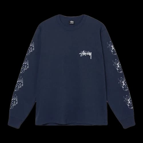 Stussy Fire Dice Long-Sleeve Tee 'Navy'