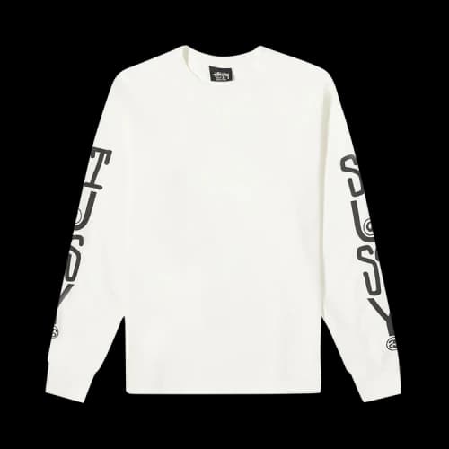 Stussy Classic Stack Pigment Dyed Long-Sleeve Tee 'Natural'