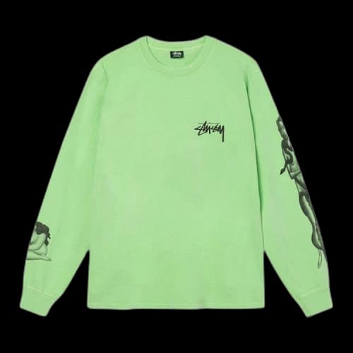 Stussy Venus Pigment Dyed Long-Sleeve Tee 'Green'