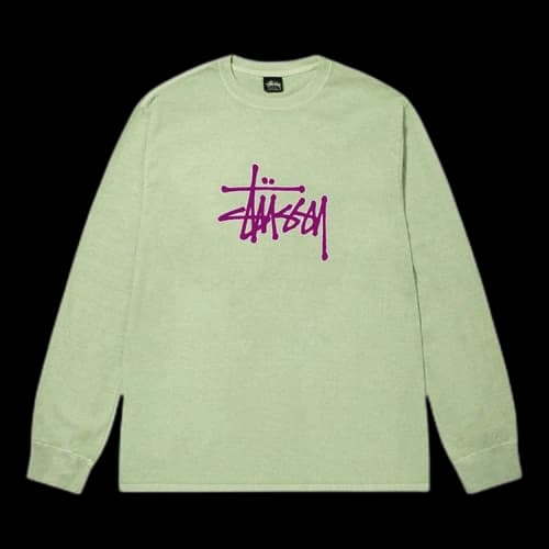 Stussy Outlined Pigment Dyed LS Tee Sage