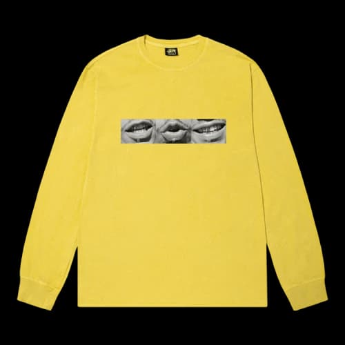 Stussy Phonetic Pigment Dyed Long-Sleeve Tee 'Butter'