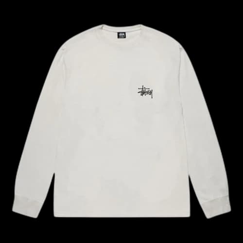 Stussy Basic Pigment Dyed Long-Sleeve Tee 'Natural'