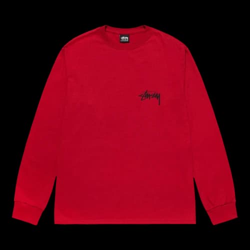 Stussy 8 Ball Fade Long-Sleeve Tee 'Red'