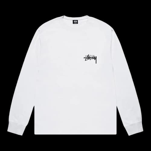 Stussy 8 Ball Fade Long-Sleeve Tee 'White'