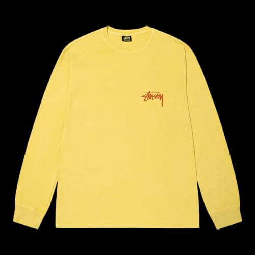 Stussy How We're Livin' Pigment Dyed Long-Sleeve 'Butter'