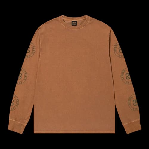 Stussy Seal Pigment Dyed Long-Sleeve Tee 'Almond'
