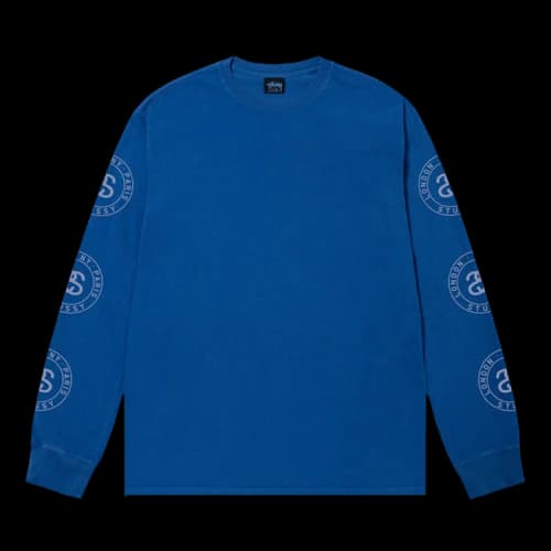 Stussy Seal Pigment Dyed Long-Sleeve Tee 'Blue'