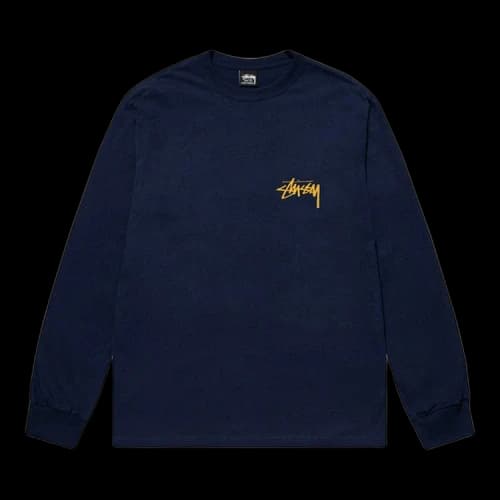 Stussy Landin Long-Sleeve Tee 'Navy'