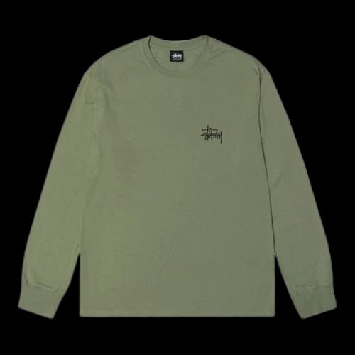 Stussy Basic Stussy Pigment Dyed LS Tee Artichoke