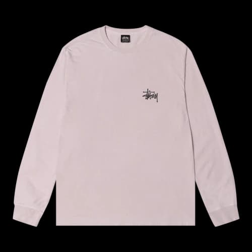 Stussy Basic Pigment Dyed Long-Sleeve Tee 'Blush'