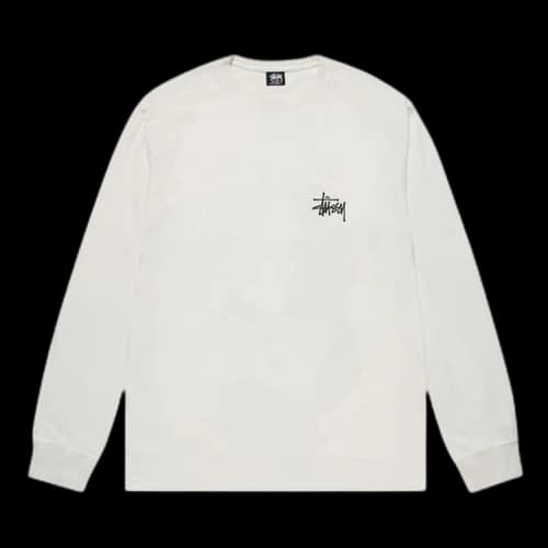 Stussy Basic Pigment Dyed Long-Sleeve Tee 'Natural'