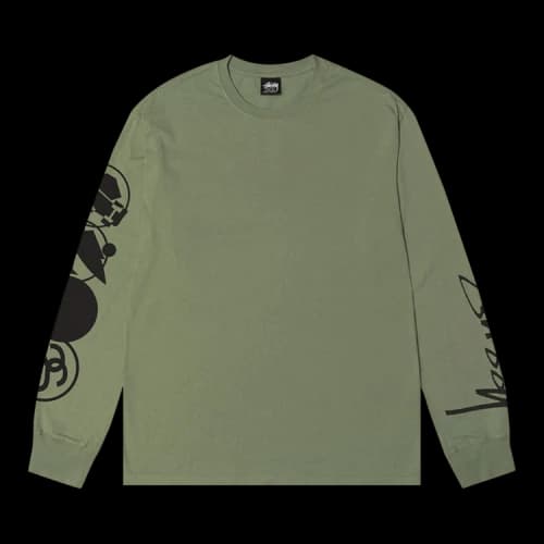 Stussy Stacked Pigment Dyed Long-Sleeve Tee 'Artichoke'