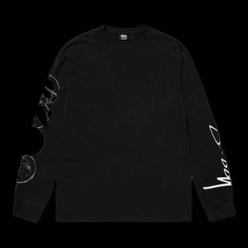 Stussy Stacked Pigment Dyed Long-Sleeve Tee 'Black'