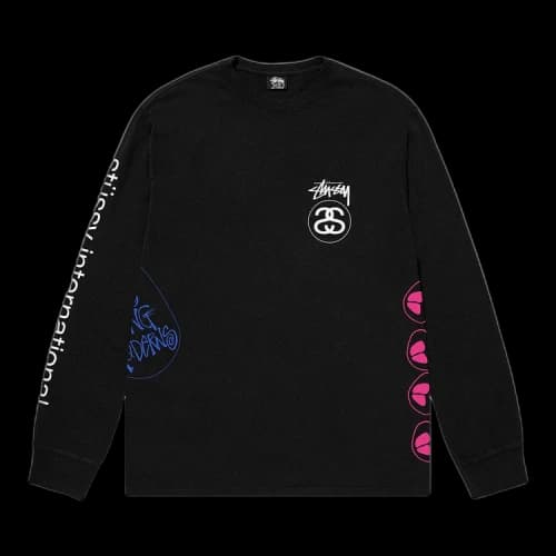 Stussy Test Strike Pigment Dyed LS Tee Black