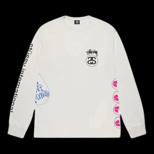 Stussy Test Strike Pigment Dyed Long-Sleeve Tee 'Natural'
