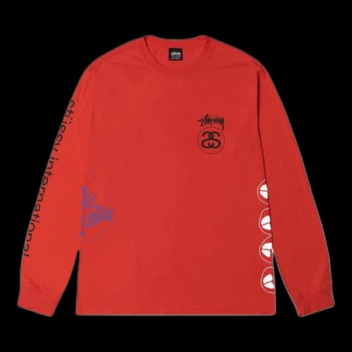 Stussy Test Strike Pigment Dyed LS Tee Tomato