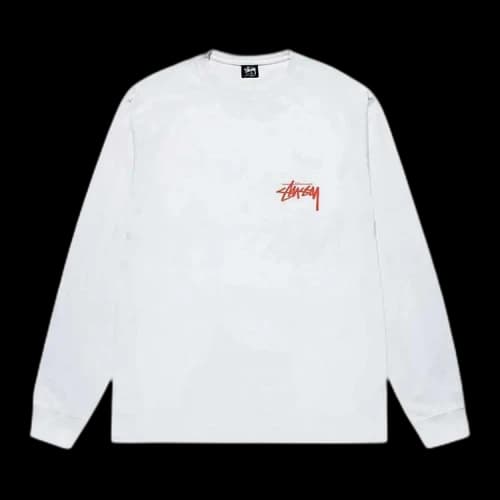 Stussy Classroom Long-Sleeve Tee 'White'