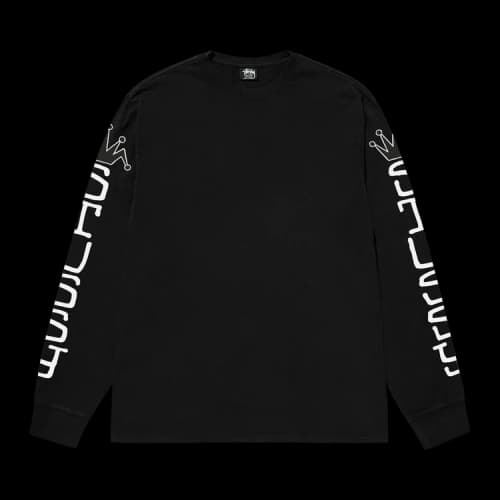 Stussy Pigment Dyed Jumbo Long-Sleeve Tee 'Black'
