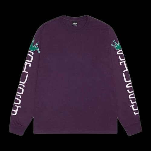 Stussy Pigment Dyed Jumbo Long-Sleeve Tee 'Purple'