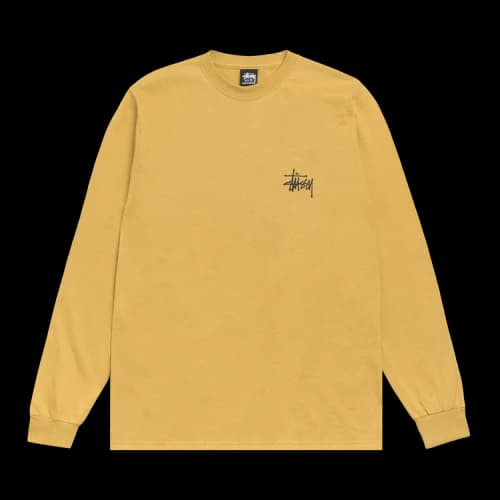 Stussy Basic Long-Sleeve Tee 'Curry'