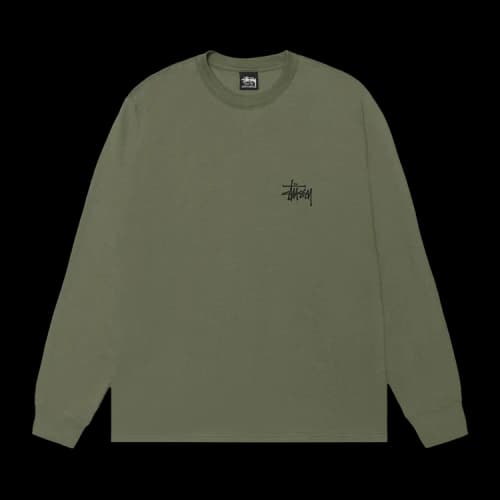 Stussy Basic Long-Sleeve Tee 'Olive'