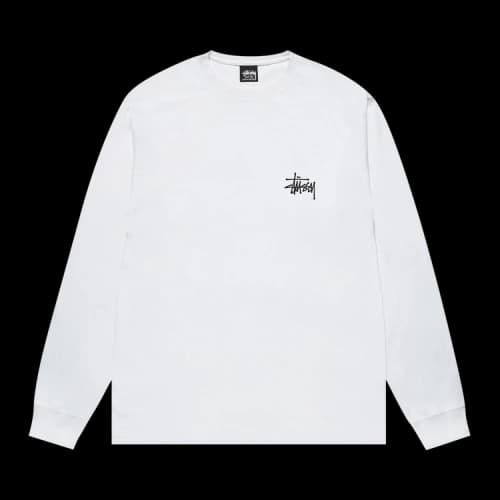 Stussy Basic Long-Sleeve Tee 'White'