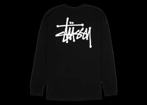 Stussy Basic Stussy Pigment Dyed L/S T-shirt Black