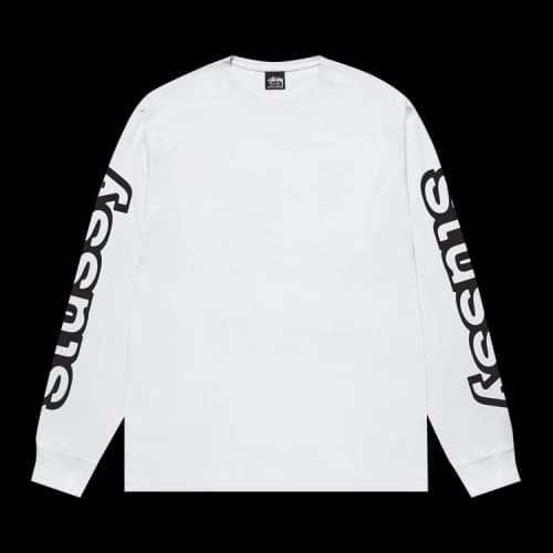 Stussy Sideways Long-Sleeve Tee 'White'