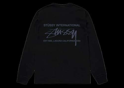 Stussy Smooth International L/S Tee Black