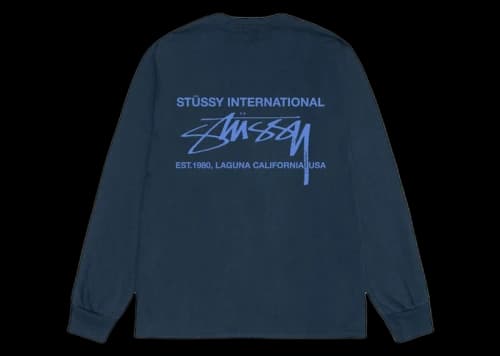 Stussy Smooth International L/S Tee Navy