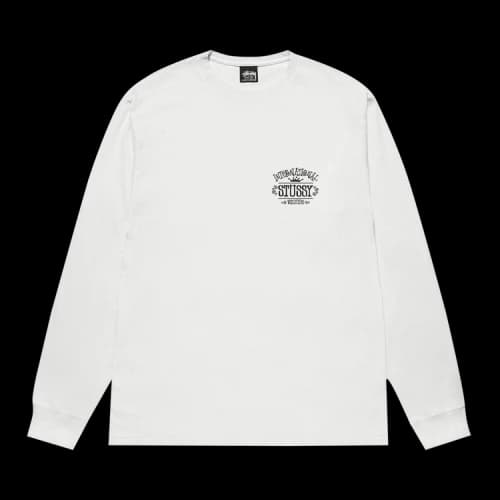 Stussy Worldwide Pigment Dyed Long-Sleeve Tee 'Natural'