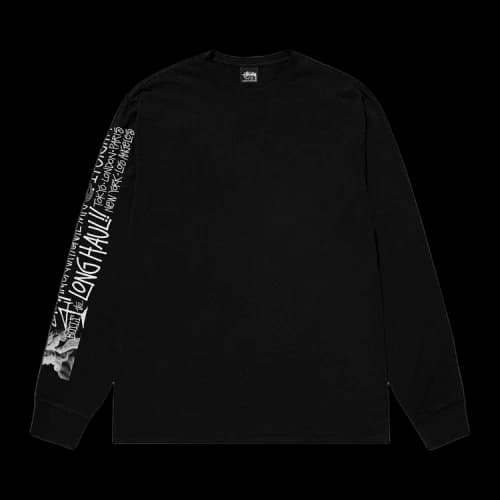 Stussy Long Haul Long-Sleeve Tee 'Black'