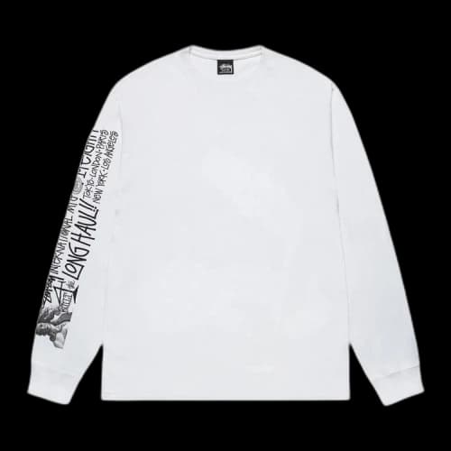 Stussy Long Haul Long-Sleeve Tee 'White'