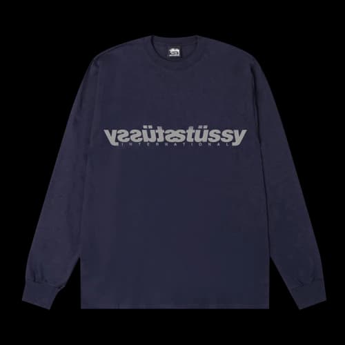 Stussy Mirror L/S Tee Navy