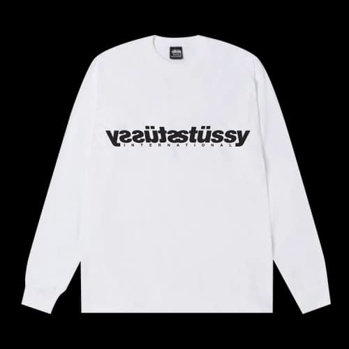 Stussy Mirror L/S Tee White