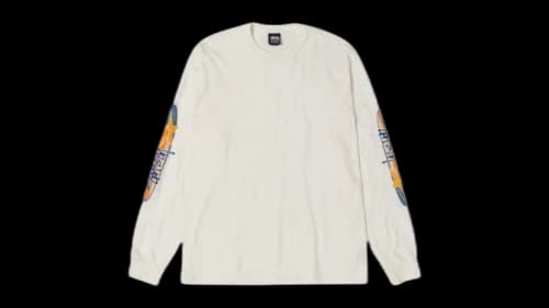 Stussy Two Star L/S Pigment Dyed Tee Natural