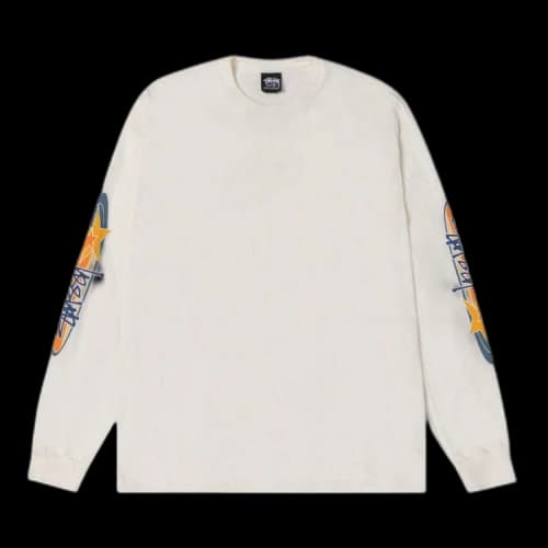 Stussy Two Star Long-Sleeve Tee Pigment Dyed 'Natural'