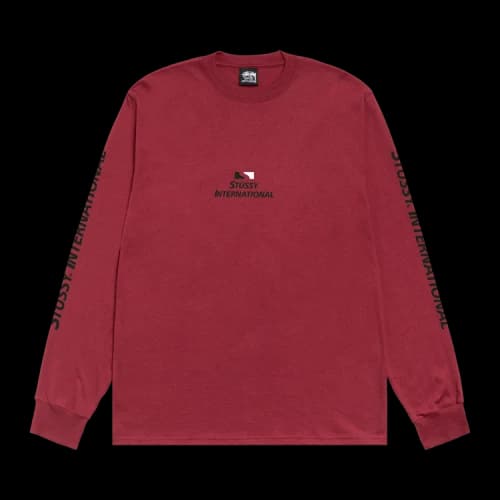 Stussy International Long-Sleeve Tee 'Wine'