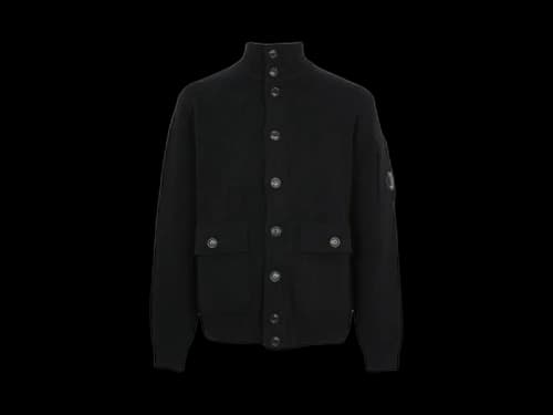 C.P. Company Button Up Cardigan Black