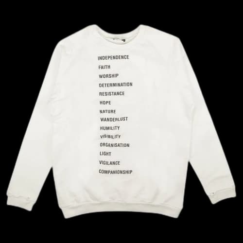 Raf Simons Crewneck Writing Sweatshirt 'White'