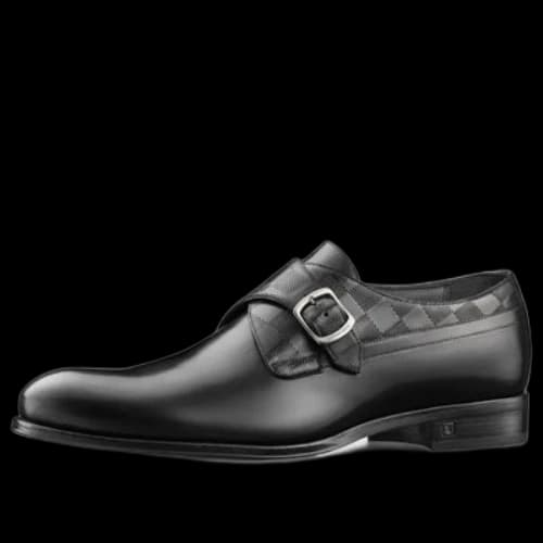 LOUIS VUITTON Haussmann Buckle Shoes 'Black'