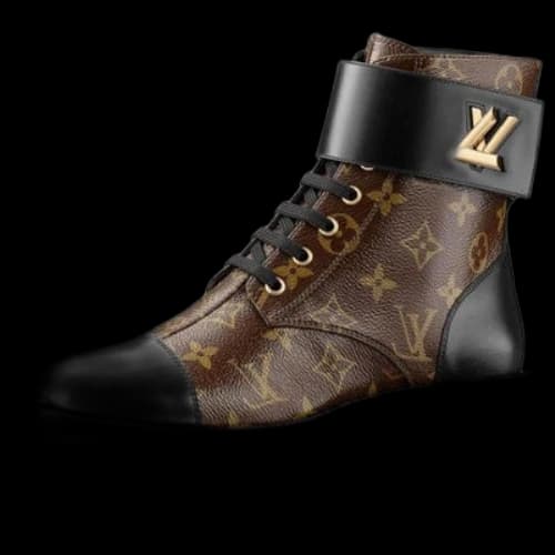 LOUIS VUITTON LV Wonderland Monogram Canvas Martin boots Brown (Women's)