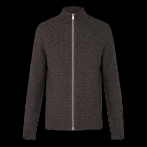 LOUIS VUITTON FW21 Logo Printing High Collar Jacket Brown