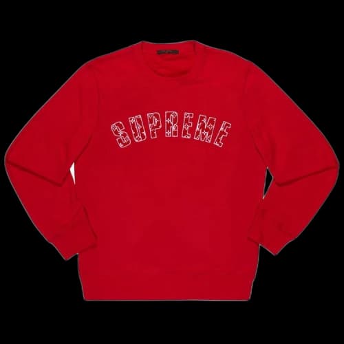 Louis Vuitton x Supreme Arc Logo Crewneck 'Red'