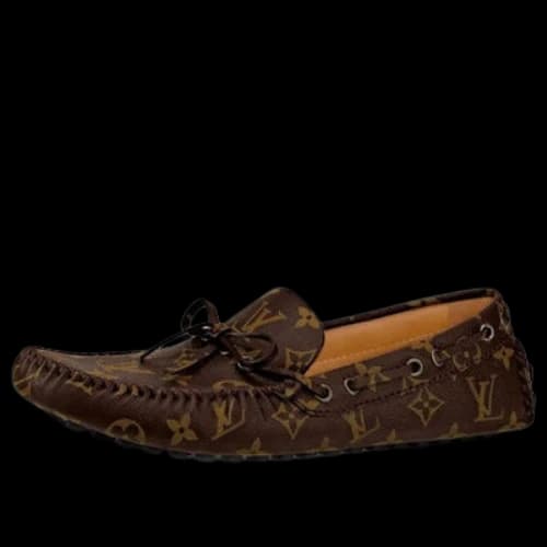 LOUIS VUITTON Arizona Moccasin Shoes 'Brown Logo Monogram'