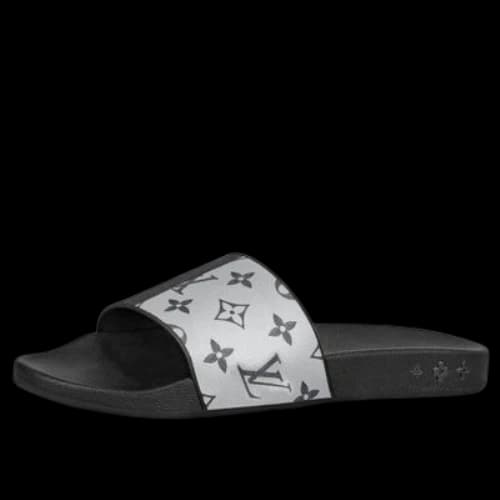 LOUIS VUITTON Waterfront Slides 'Black White Monogram'