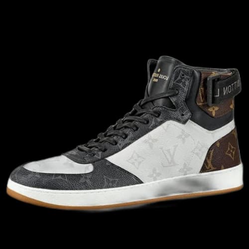 LOUIS VUITTON Rivoli Sneaker Boots 'Patched White Monogram'