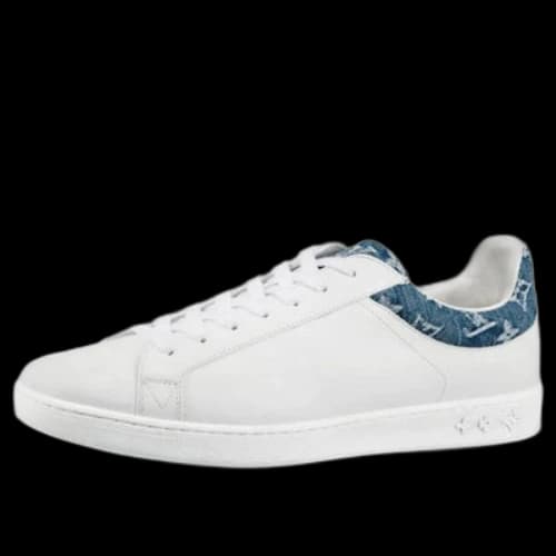 LOUIS VUITTON LV Luxembourg Sneakers 'White with Blue Denim Monogram Top'